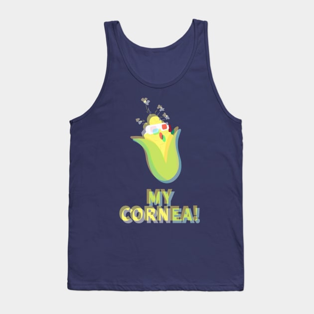 Funny Corn Pun | Anaglyph | Retro Vintage 3d Glasses Tank Top by Fluffy-Vectors